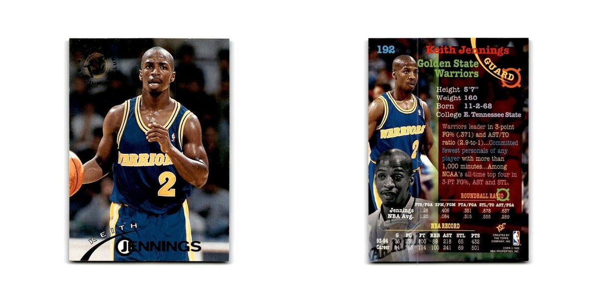 1994 Topps Stadium Club Keith Jennings Golden State Warriors #192