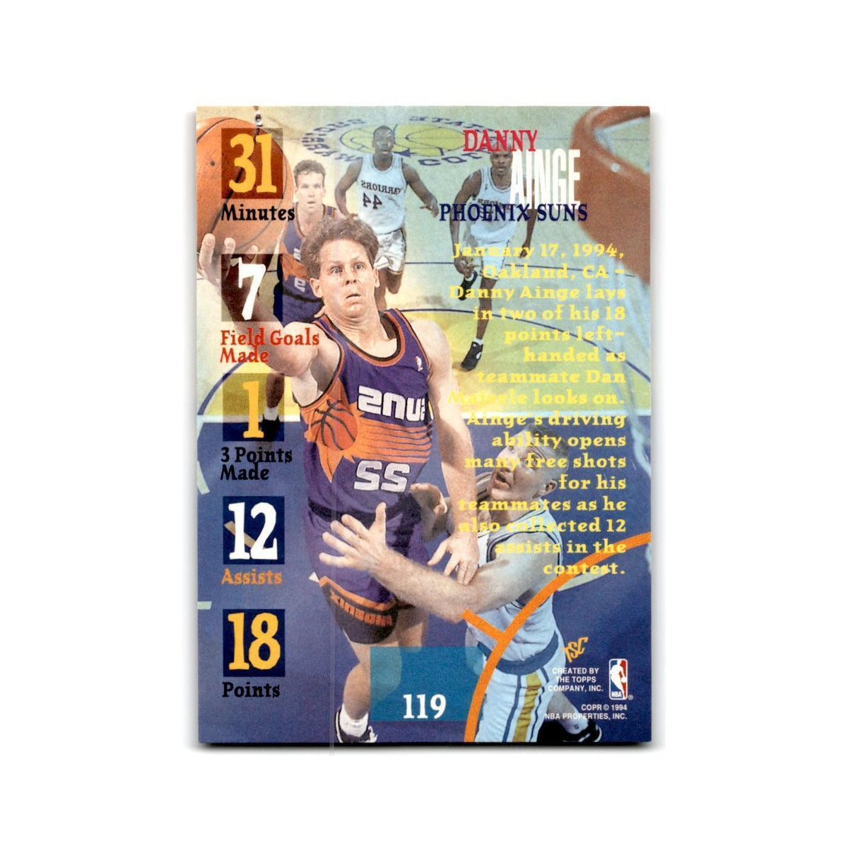1994 Topps Stadium Club Danny Ainge Suns #31