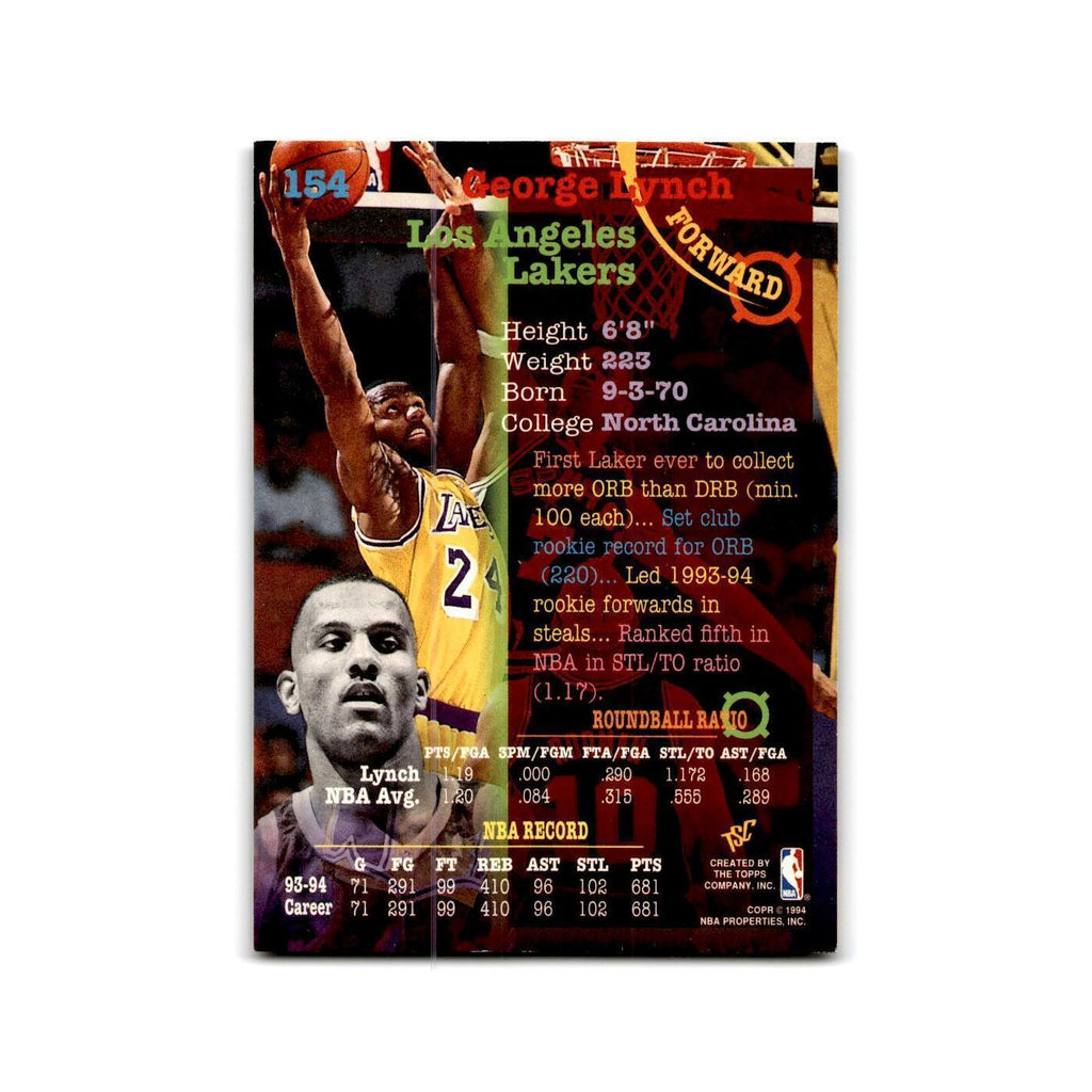 1994 Topps Stadium Club George Lynch Lakers #154