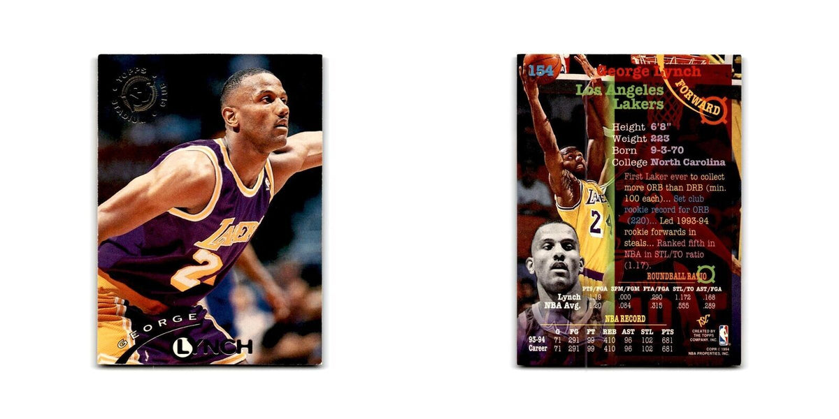 1994 Topps Stadium Club George Lynch Lakers #154