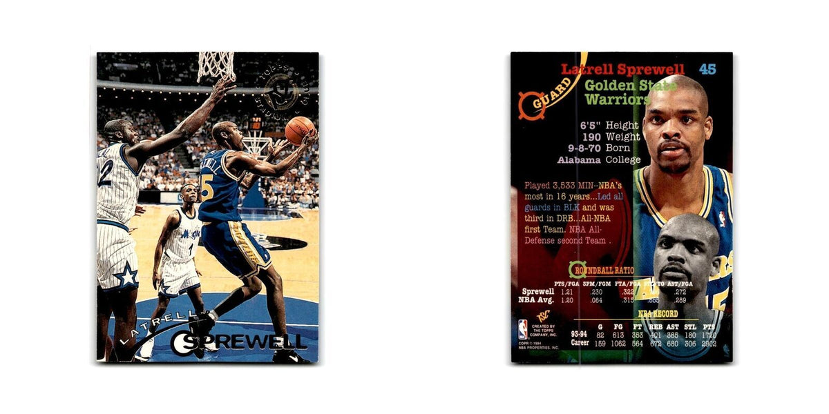1994 Topps Stadium Club Latrell Sprewell Golden State Warriors #45