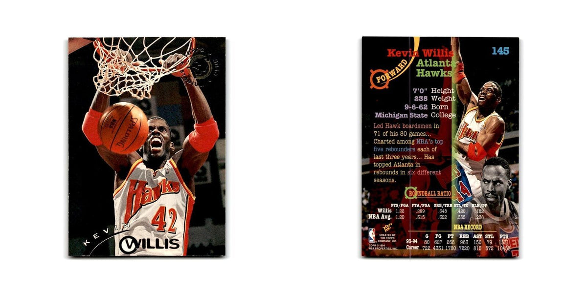 1994 Topps Stadium Club Kevin Willis Hawks #145