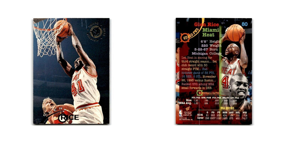 1994 Topps Stadium Club Glen Rice Heat #80