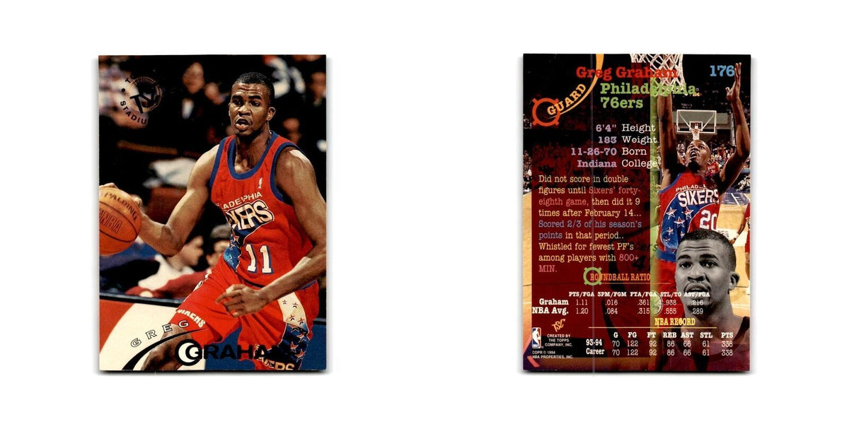 1994 Topps Stadium Club Greg Graham 76ers #176