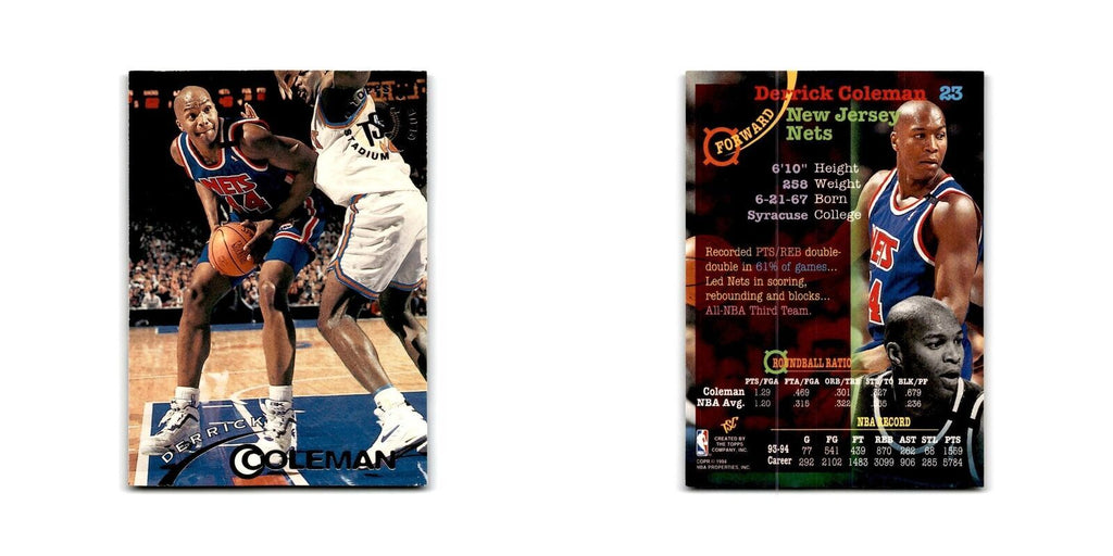 1994 Topps Stadium Club Derrick Coleman Nets #23