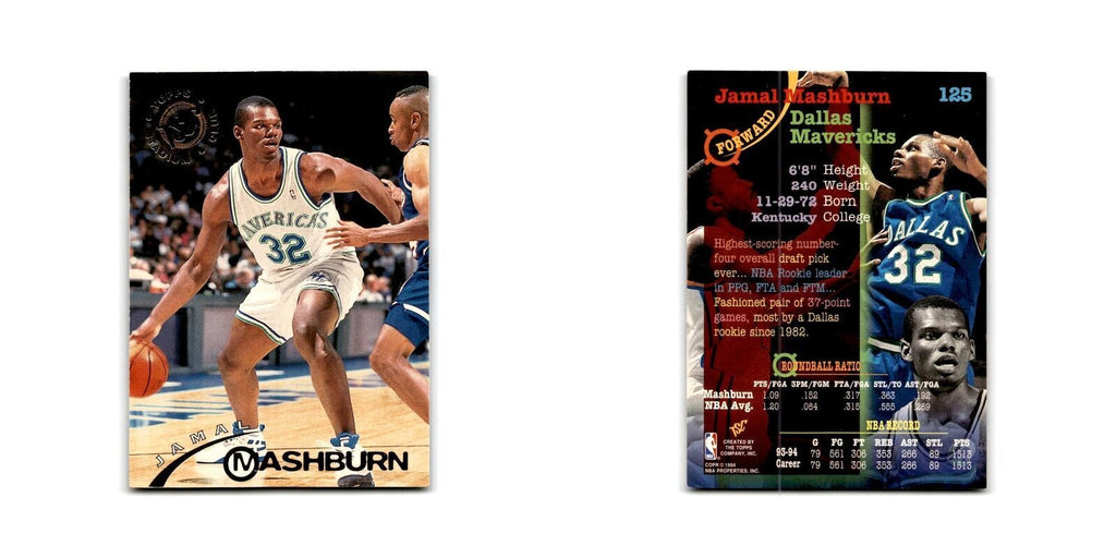 1994 Topps Stadium Club Jamal Mashburn Mavericks #125