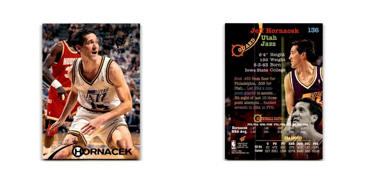 1994 Topps Stadium Club Jeff Hornacek Jazz #136