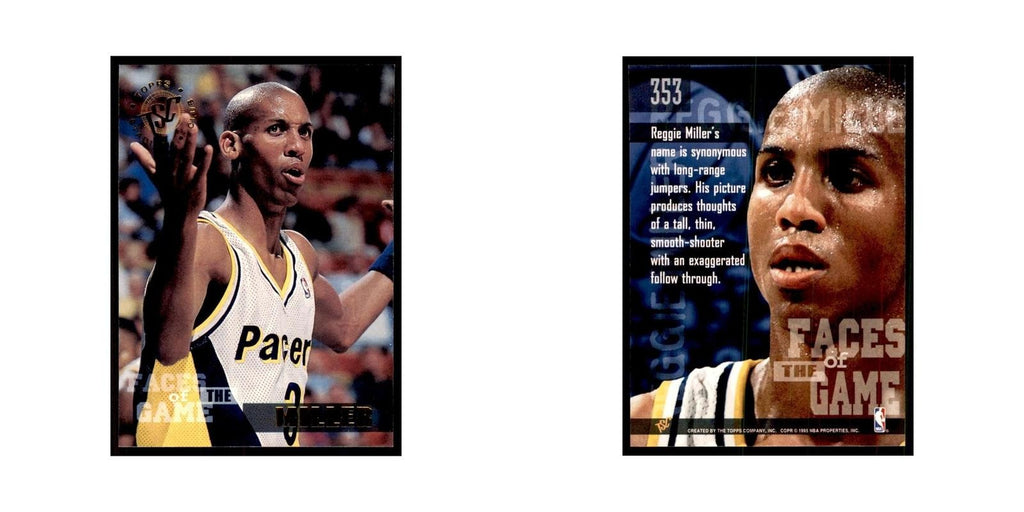 1994 Stadium Club Reggie Miller Basketball Cards #353