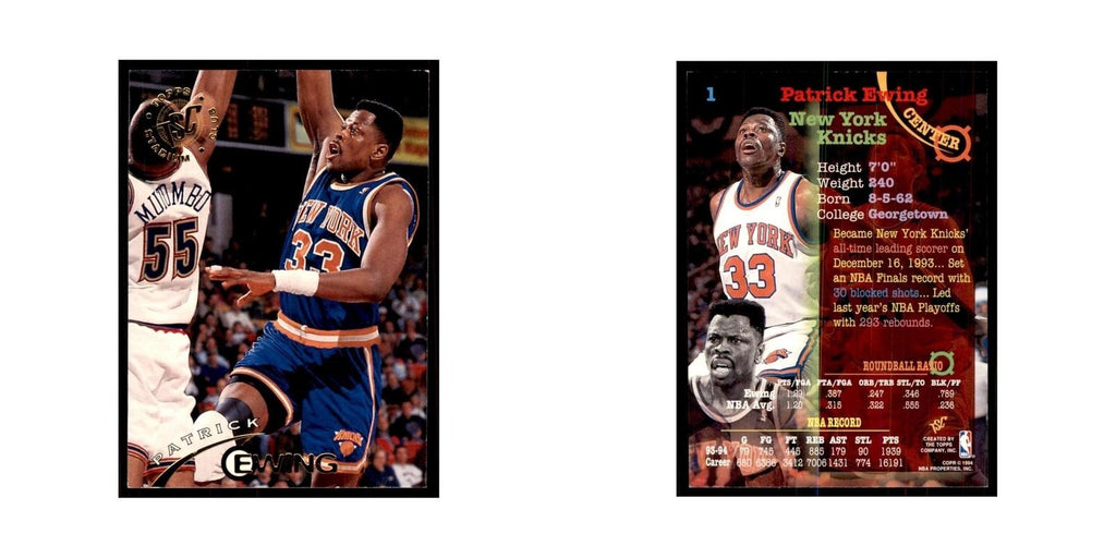 1994 Stadium Club Patrick Ewing Basketball Cards #1