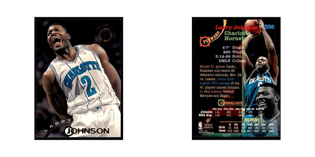 1994 Stadium Club Larry Johnson Basketball Cards #336