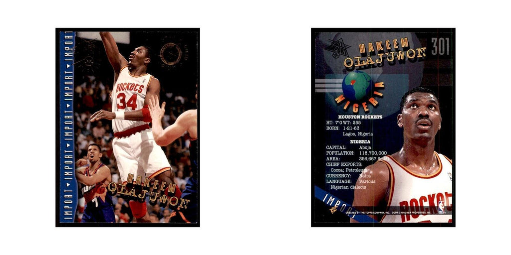 1994 Stadium Club Hakeem Olajuwon Basketball Cards #301