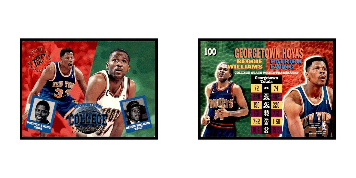 1994 Stadium Club Patrick Ewing/Reggie Williams Basketball Cards #100