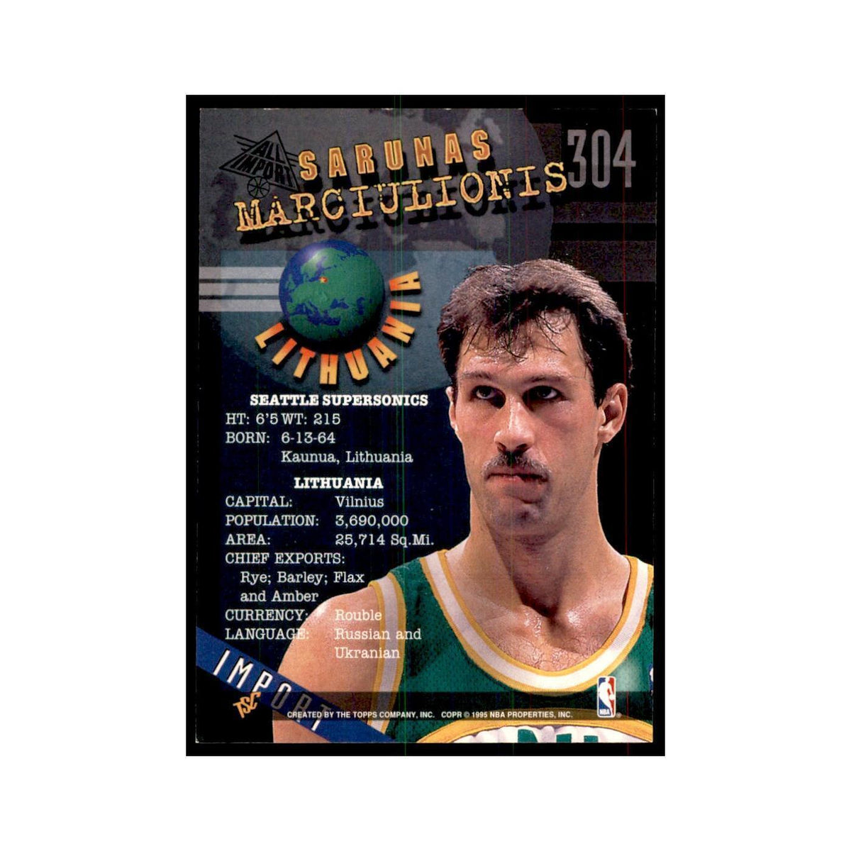 1994 Stadium Club Sarunas Marciulionis Basketball Cards #304