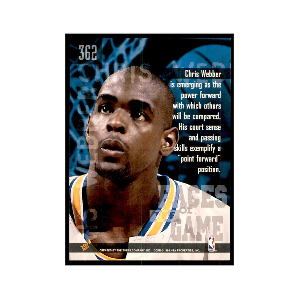 1994 Stadium Club Chris Webber Basketball Cards #362