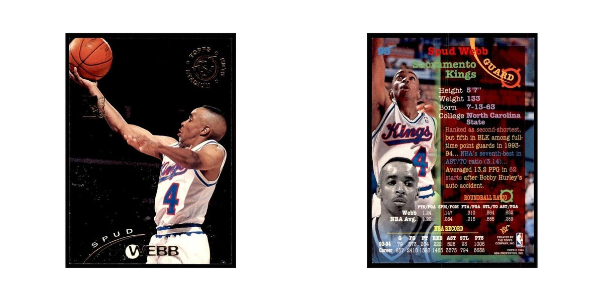 1994 Stadium Club Spud Webb Basketball Cards #95