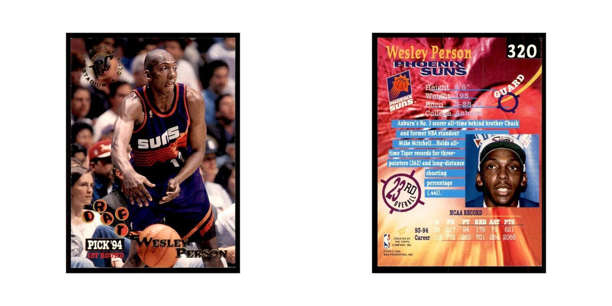 1994 Stadium Club Wesley Person Basketball Cards #320