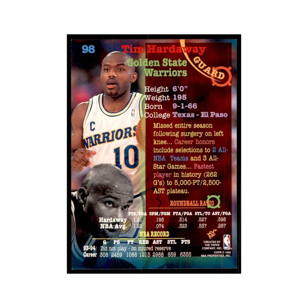 1994 Stadium Club Tim Hardaway Basketball Cards #98