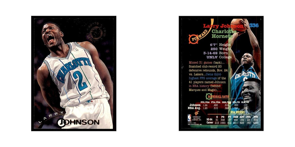 1994 Stadium Club Larry Johnson Basketball Cards #336