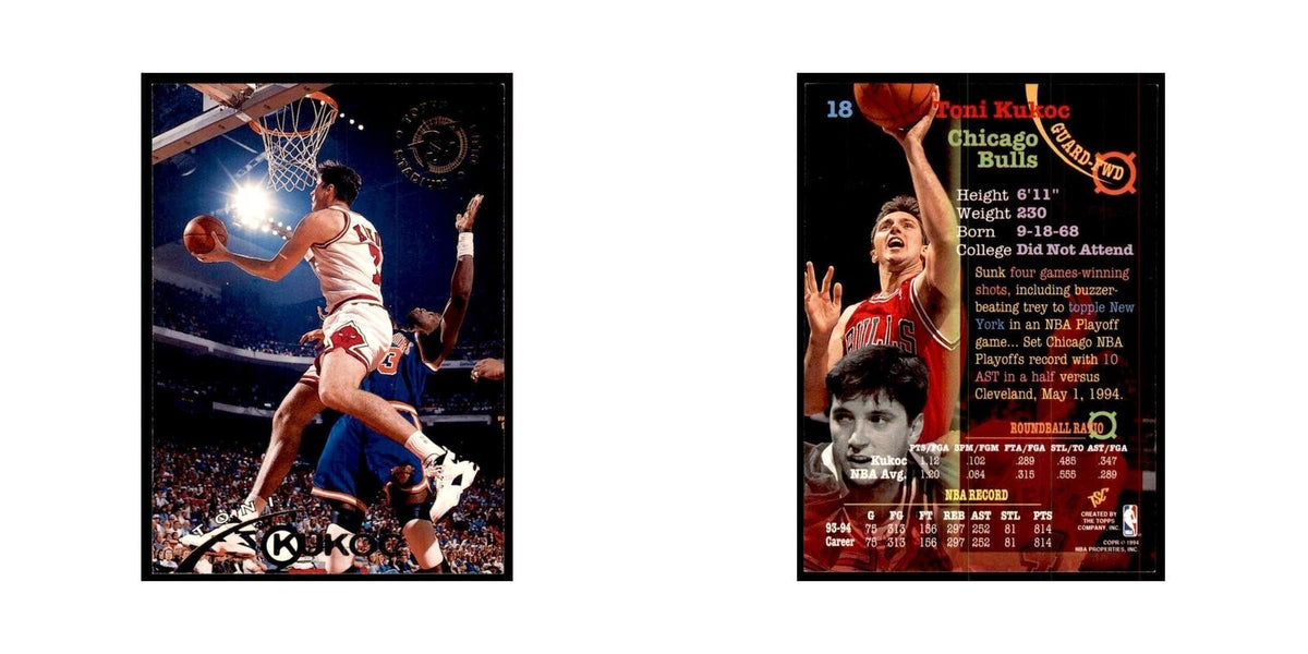 1994 Stadium Club Toni Kukoc Basketball Cards #18