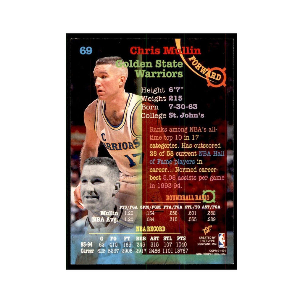 1994 Stadium Club Chris Mullin Basketball Cards #69