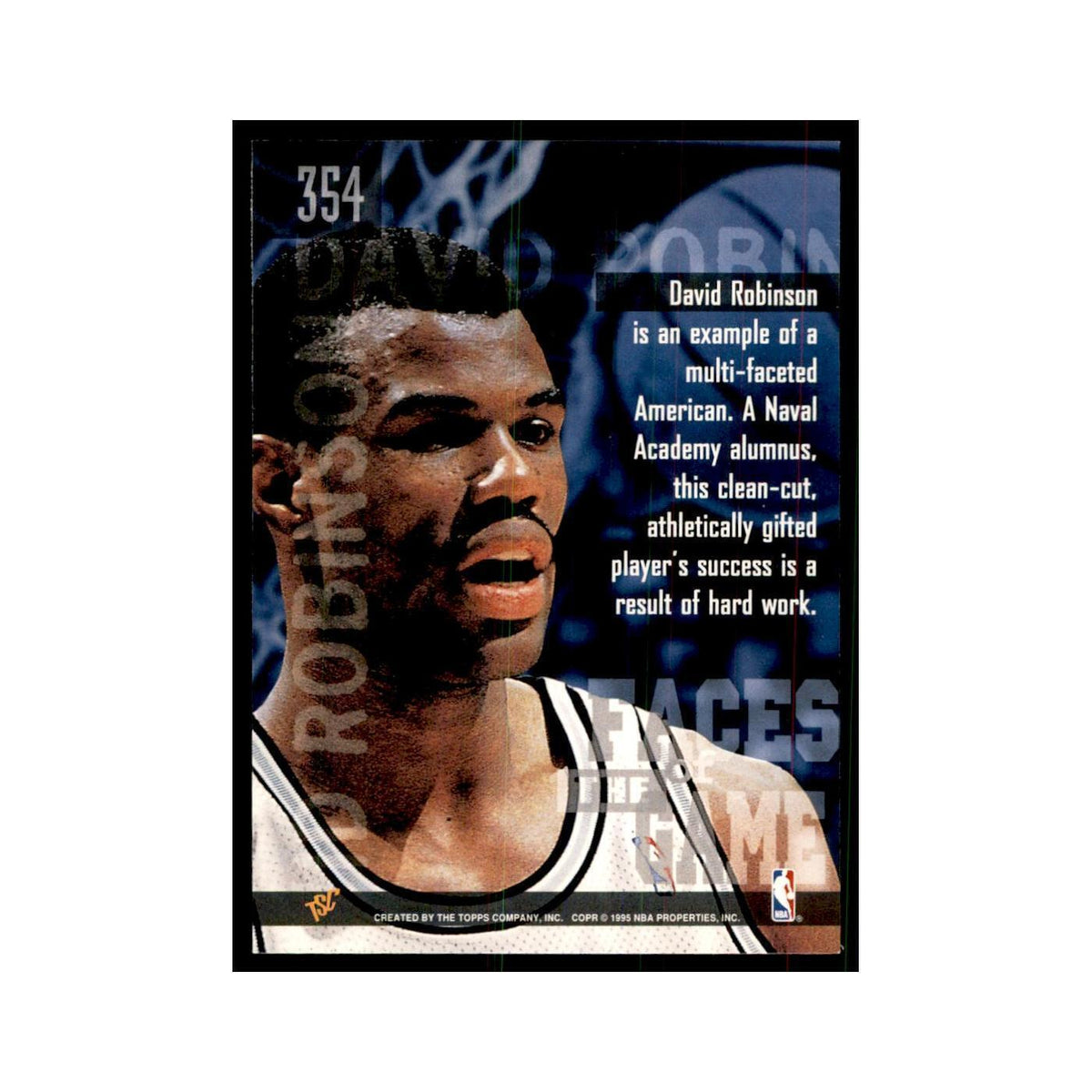 1994 Stadium Club David Robinson Basketball Cards #354