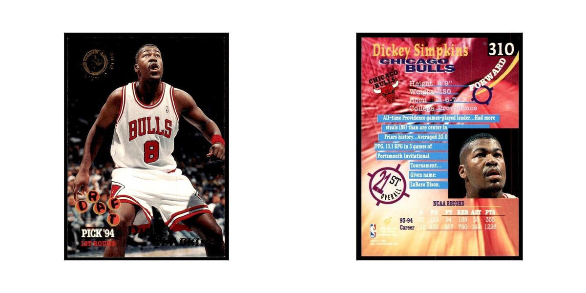 1994 Stadium Club Dickey Simpkins Basketball Cards #310