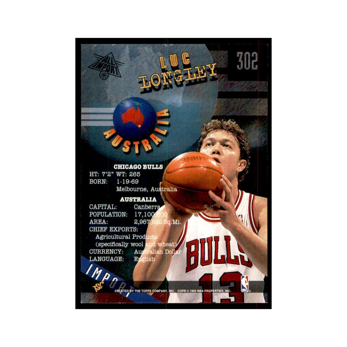 1994 Stadium Club Luc Longley Basketball Cards #302