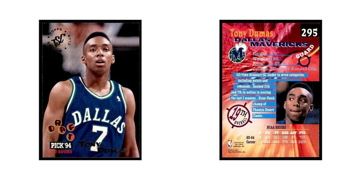 1994 Stadium Club Tony Dumas Basketball Cards #295