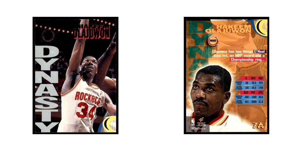 1994 Stadium Club Hakeem Olajuwon Basketball Cards #7A
