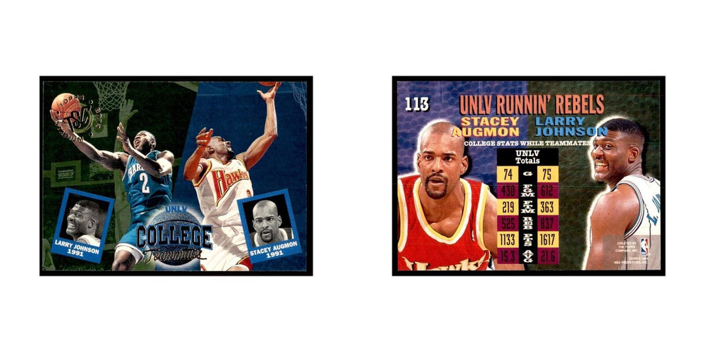 1994 Stadium Club Stacey Augmon/Larry Johnson Basketball Cards #113