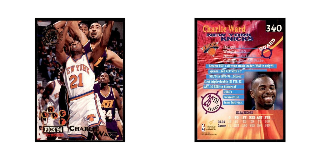 1994 Stadium Club Charlie Ward Basketball Cards #340