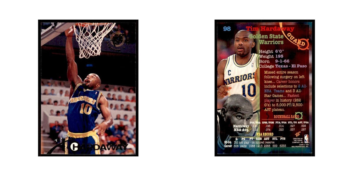 1994 Stadium Club Tim Hardaway Basketball Cards #98
