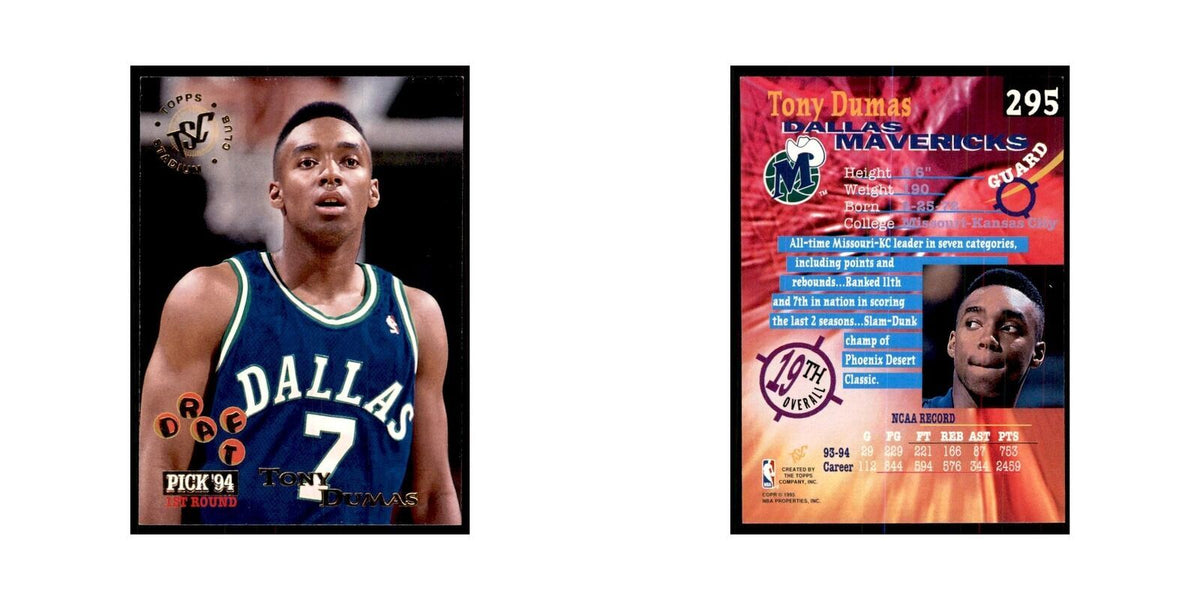 1994 Stadium Club Tony Dumas Basketball Cards #295