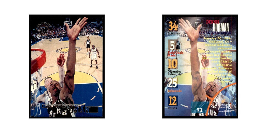 1994 Stadium Club Dennis Rodman Basketball Cards #73