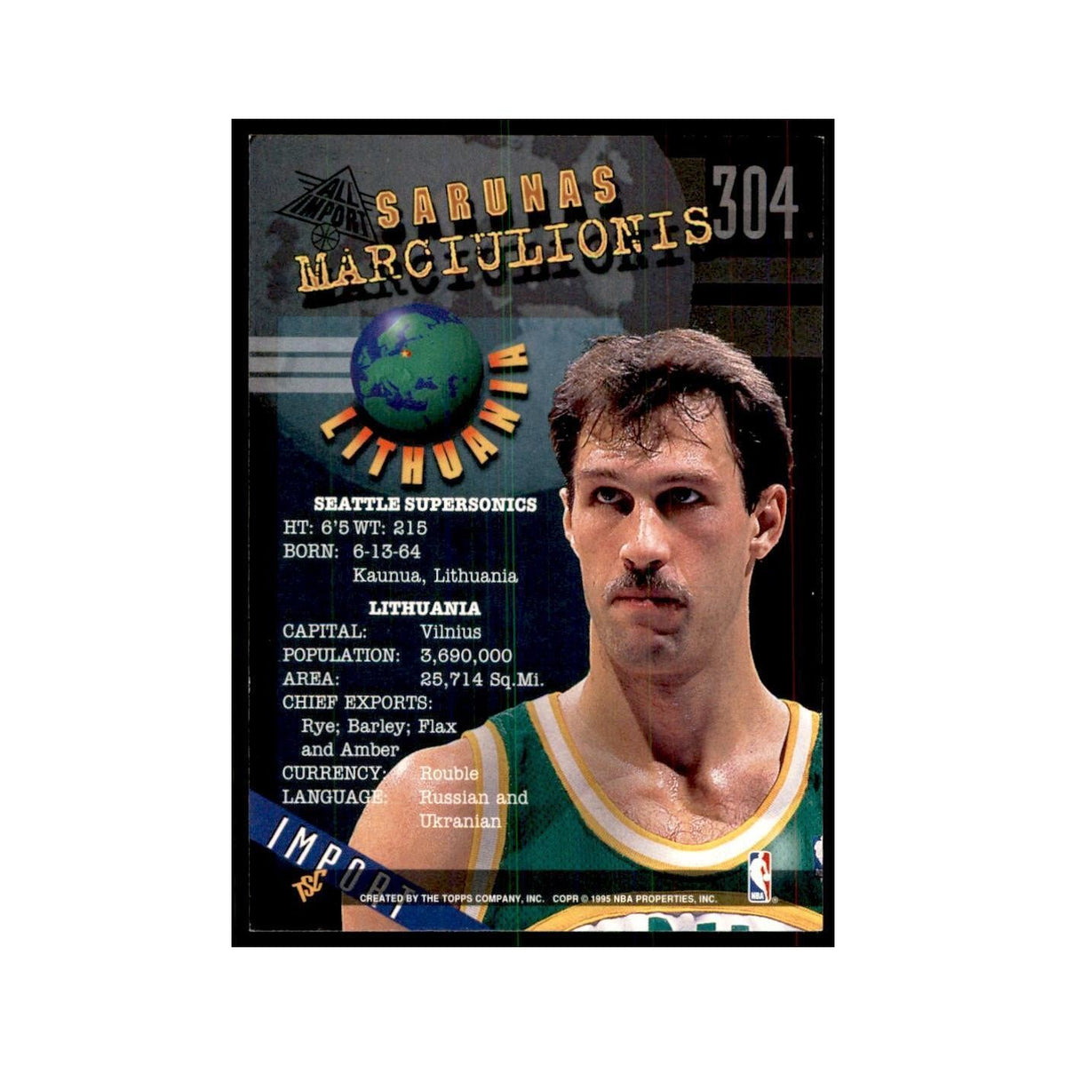 1994 Stadium Club Sarunas Marciulionis Basketball Cards #304