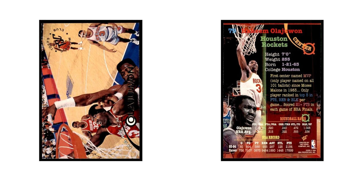 1994 Stadium Club Hakeem Olajuwon Basketball Cards #79