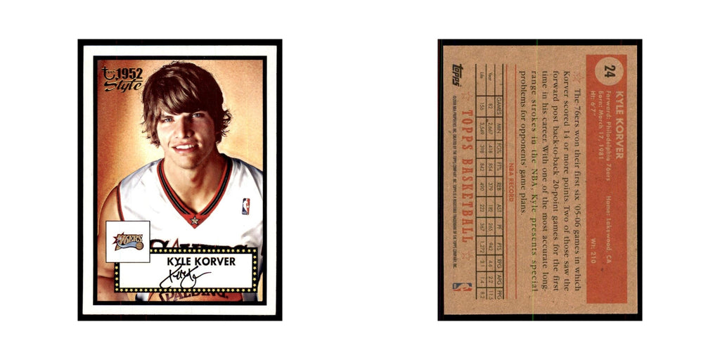 2005 Topps 1952 Style Kyle Korver 76ers #24