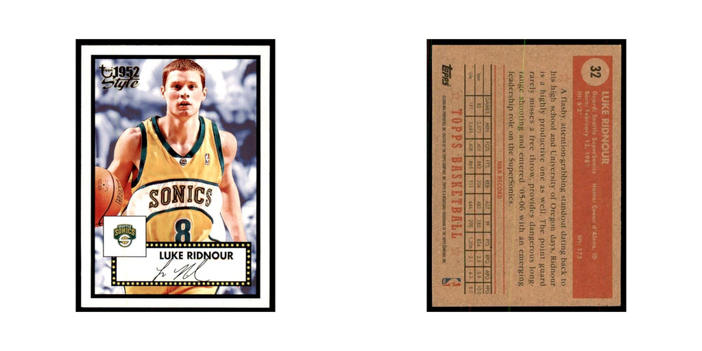 2005 Topps 1952 Style Luke Ridnour Seattle SuperSonics #32
