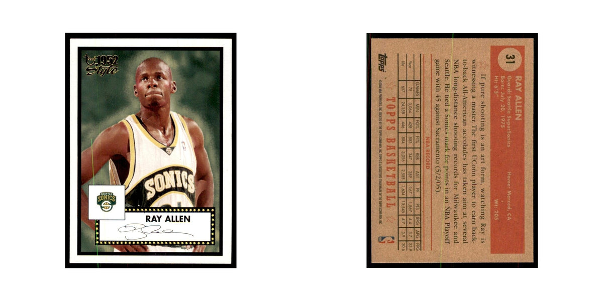 2005 Topps 1952 Style Ray Allen Seattle SuperSonics #31