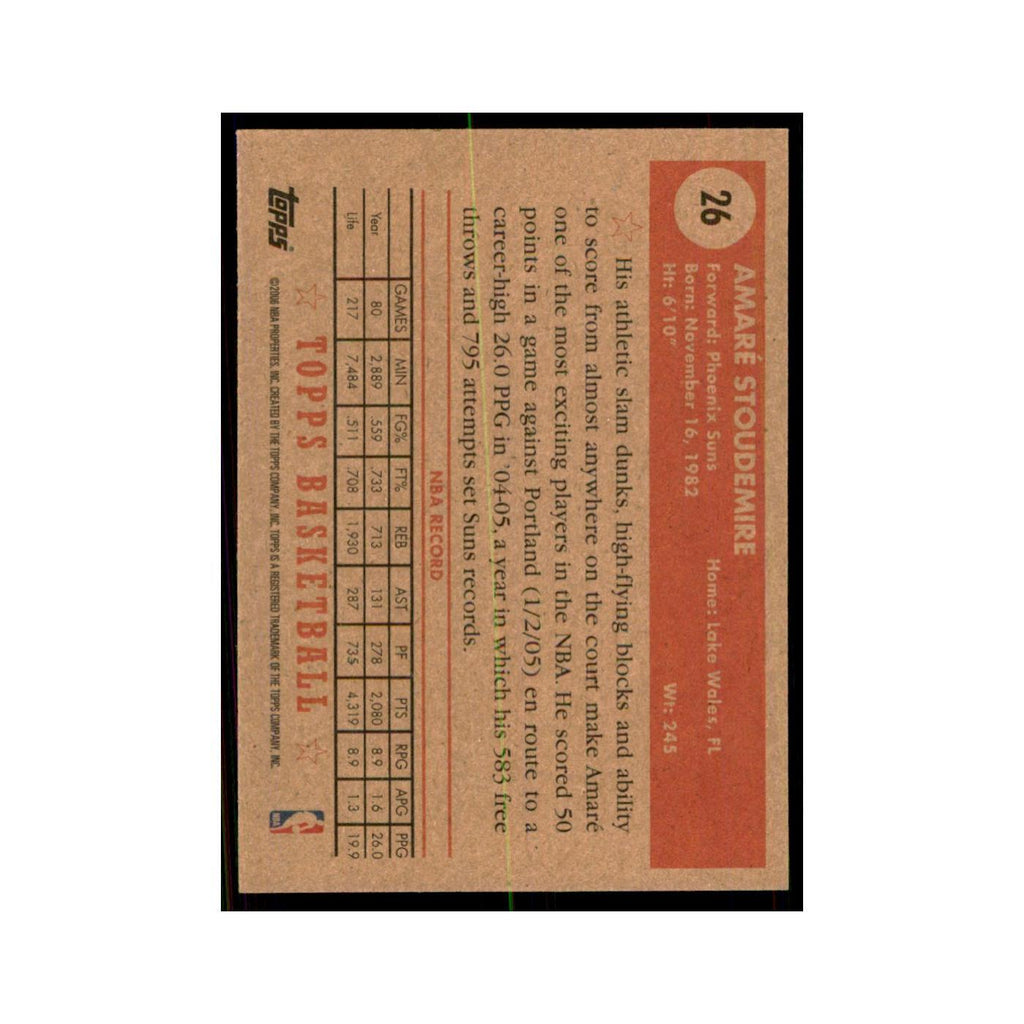 2005 Topps 1952 Style Amare Stoudemire Suns #26