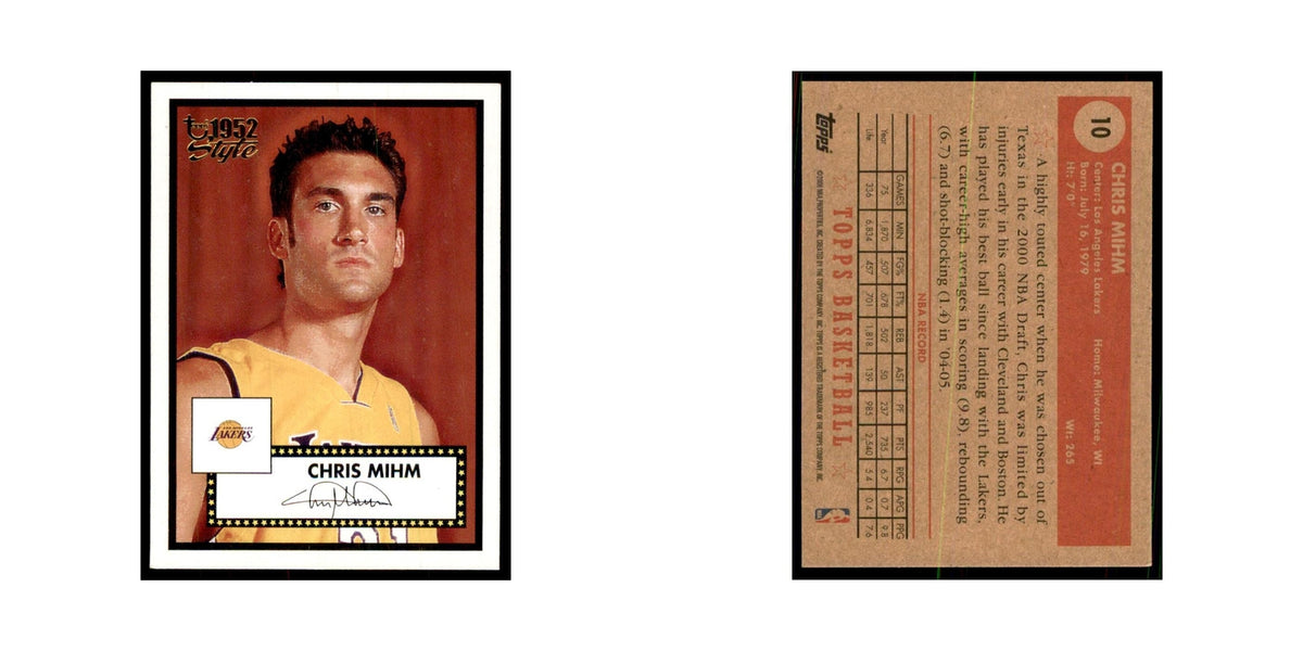 2005 Topps 1952 Style Chris Mihm Lakers #10