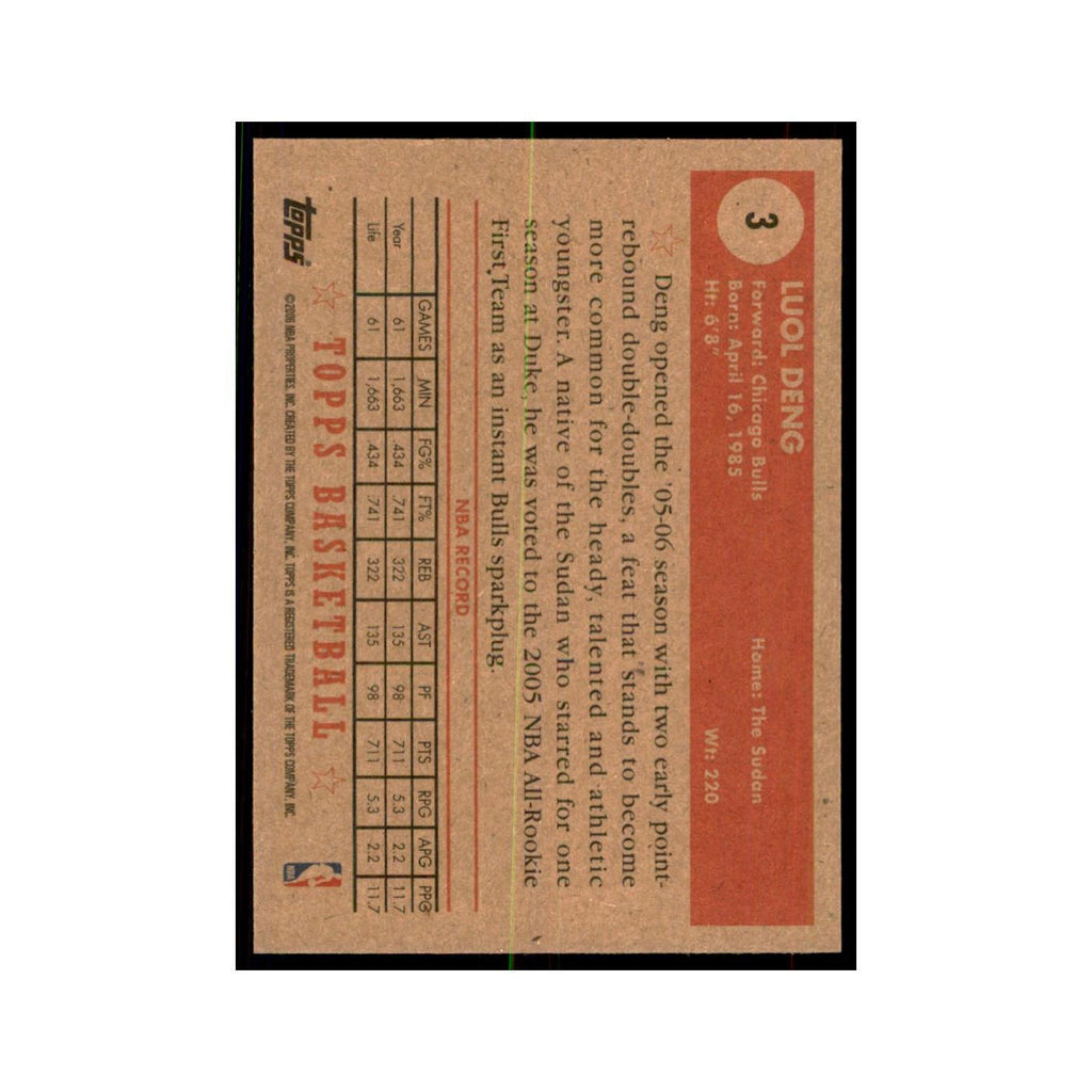 2005 Topps 1952 Style Luol Deng Bulls #3