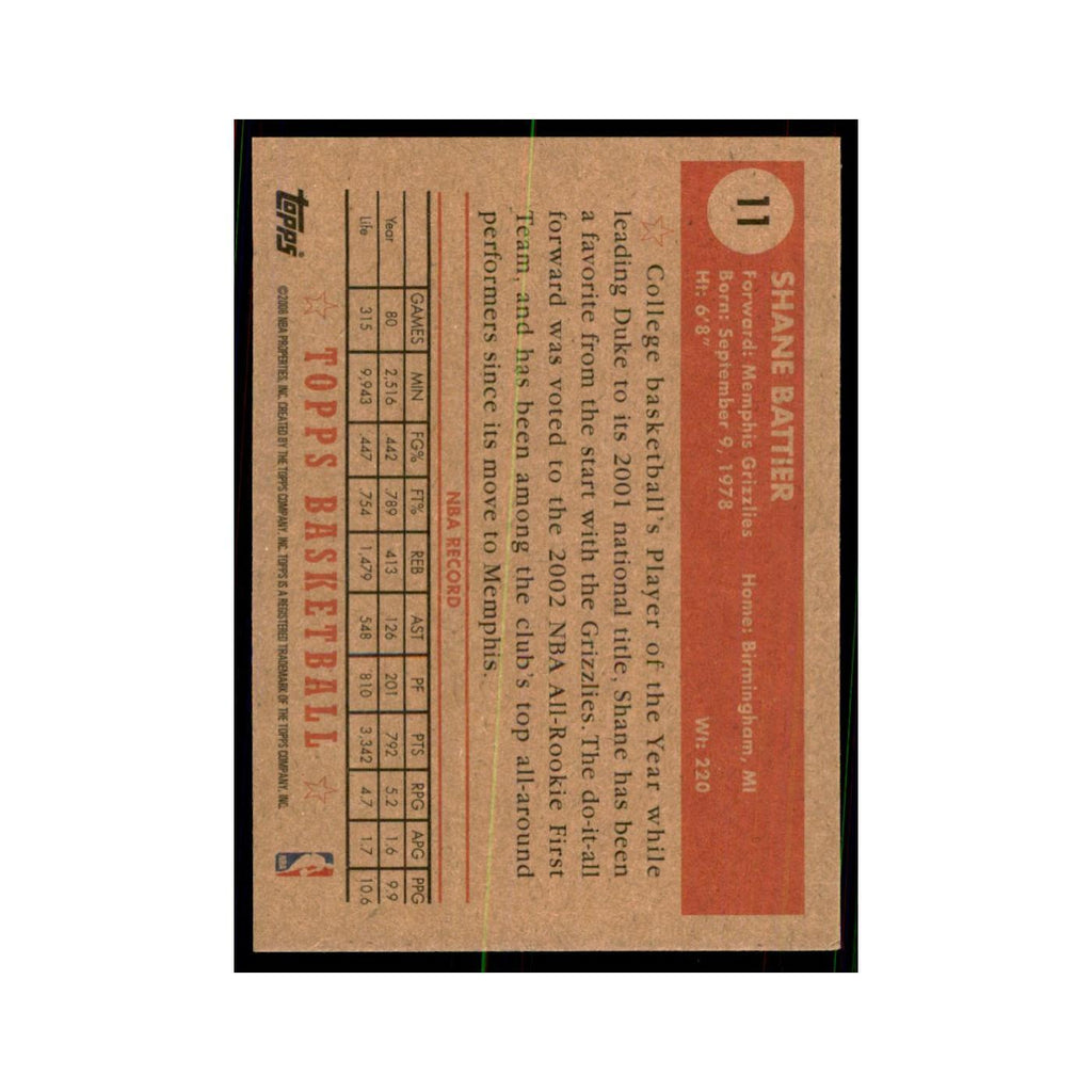 2005 Topps 1952 Style Shane Battier Grizzlies #11