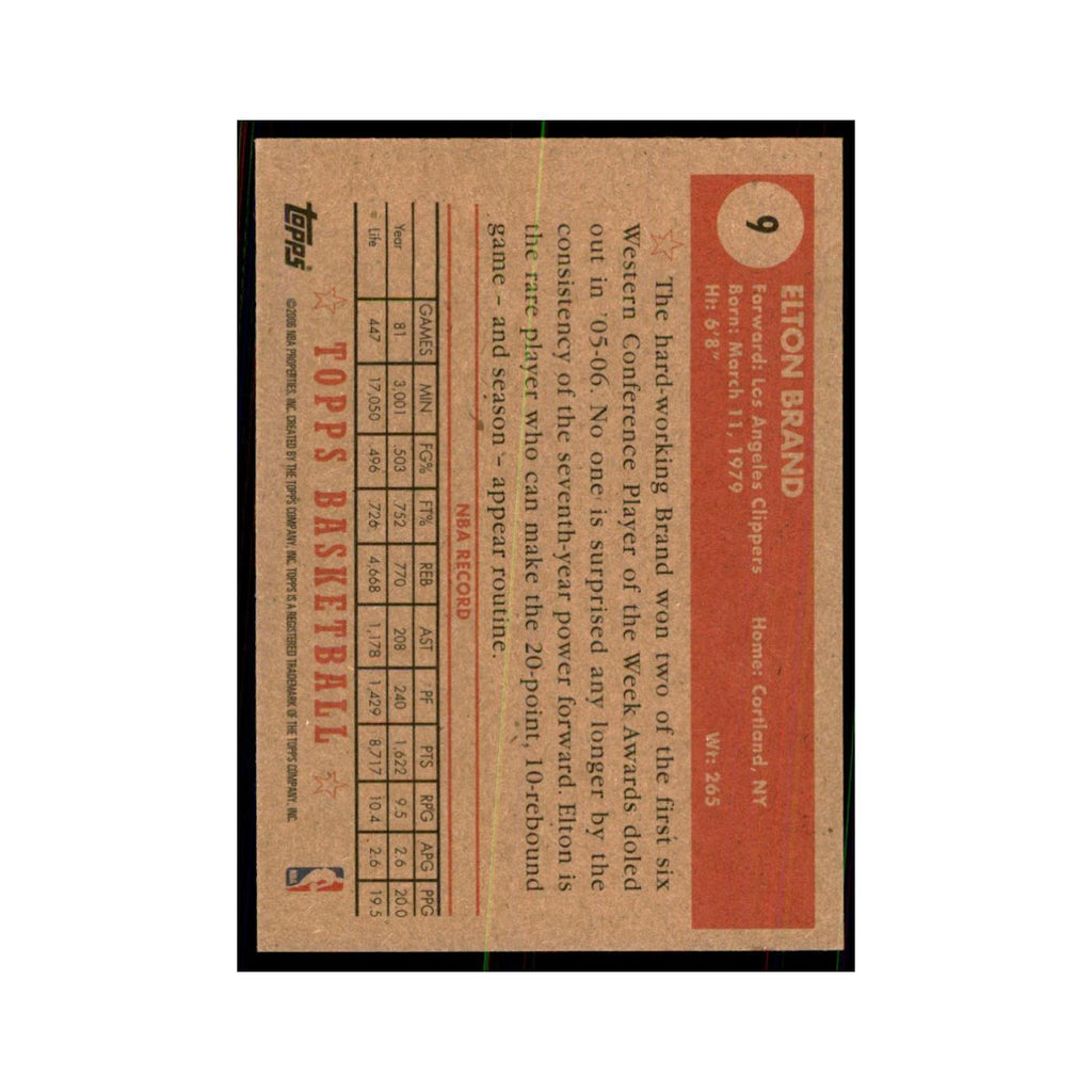 2006 Topps 1952 Style Elton Brand Clippers #9