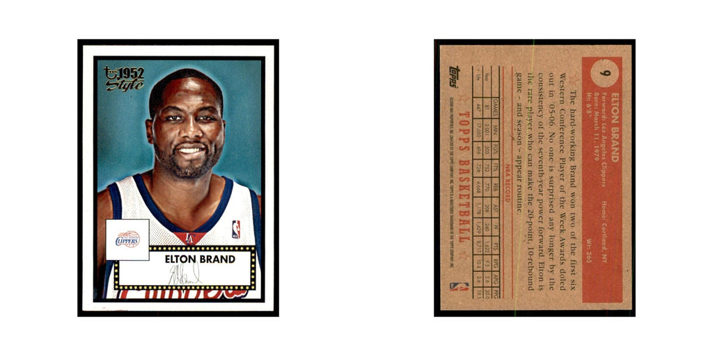 2006 Topps 1952 Style Elton Brand Clippers #9