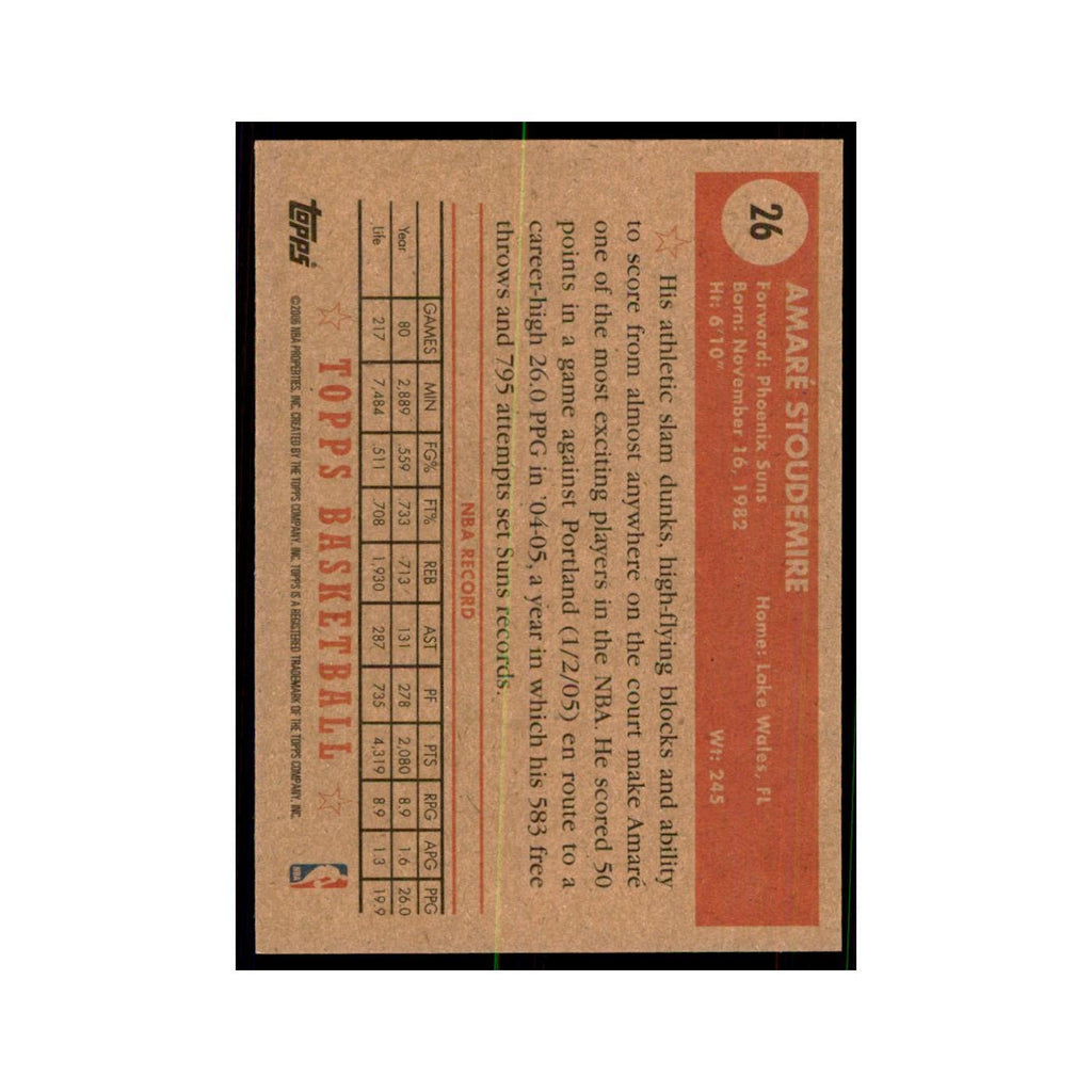 2005 Topps 1952 Style Amare Stoudemire Suns #26