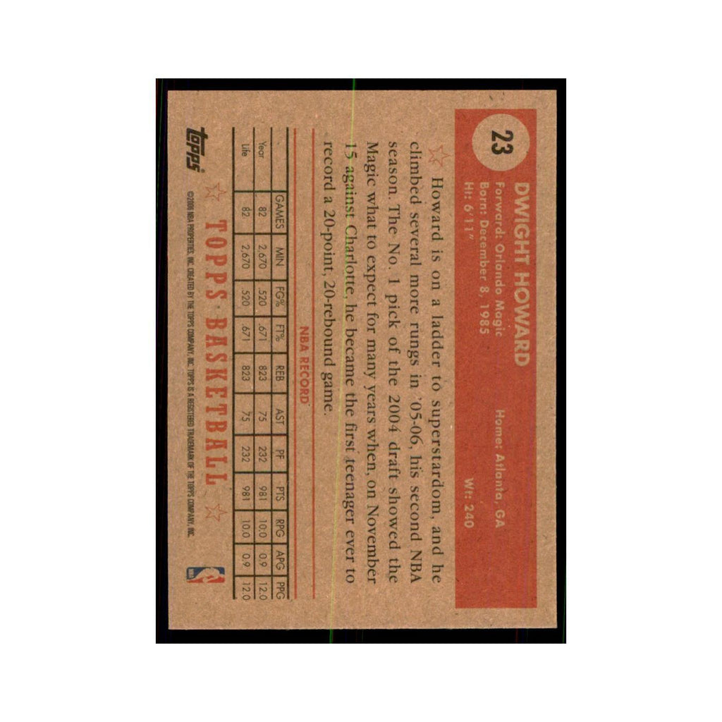 2005 Topps 1952 Style Dwight Howard Magic #23