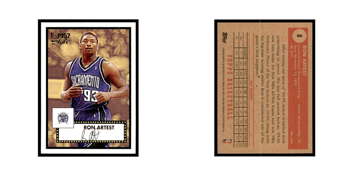 2006 Topps 1952 Style Ron Artest Kings #8