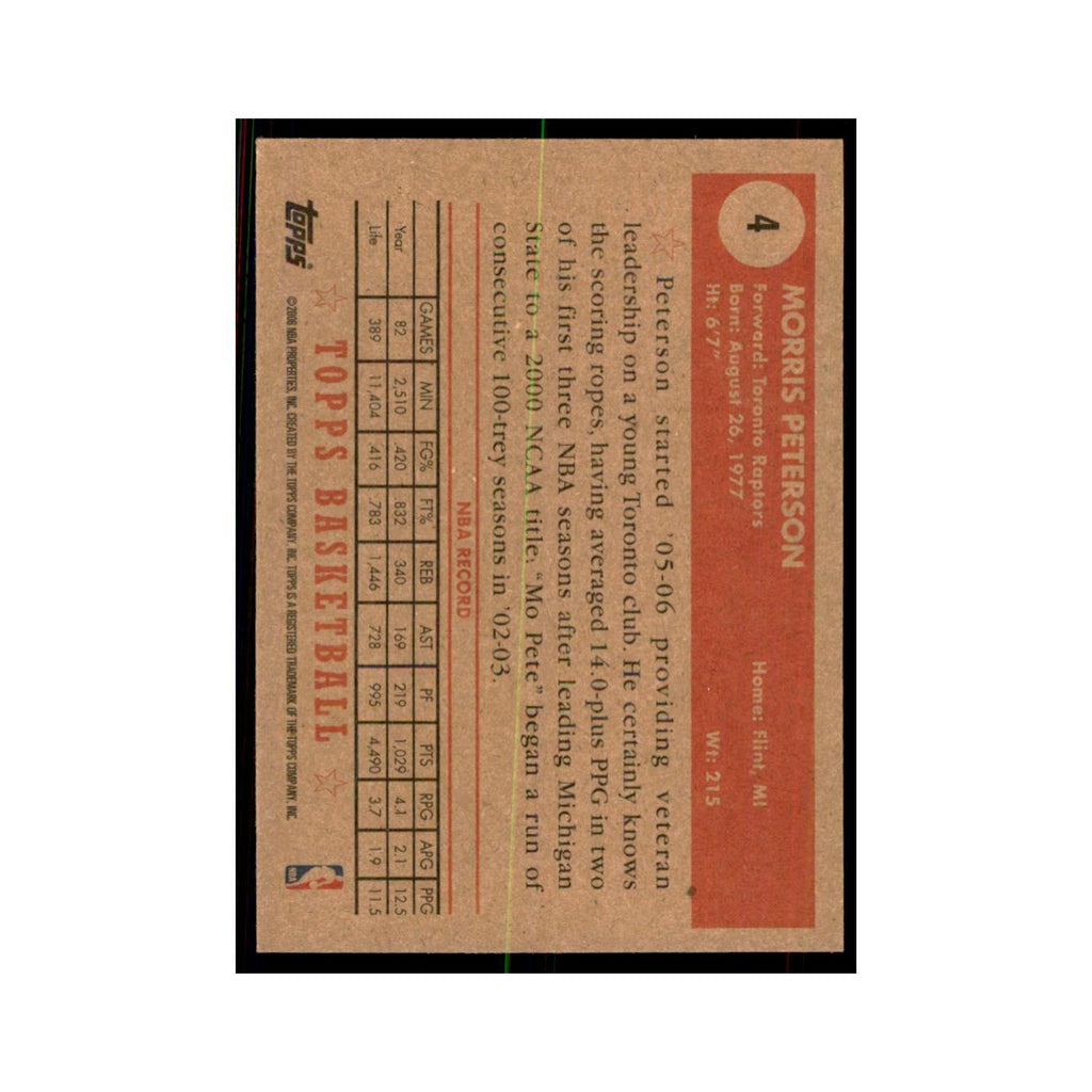 2005 Topps 1952 Style Morris Peterson Raptors #4
