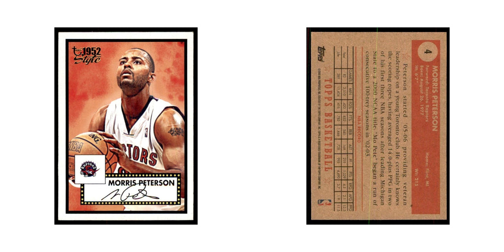 2005 Topps 1952 Style Morris Peterson Raptors #4